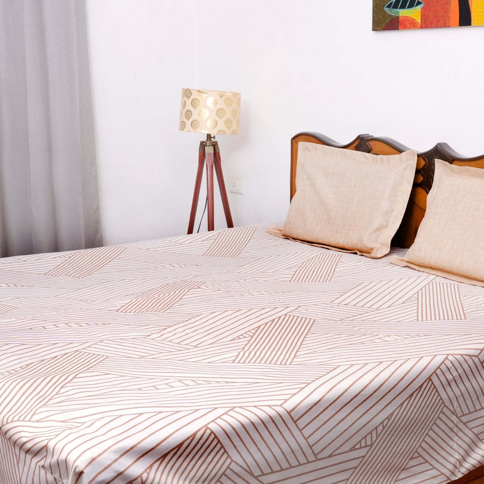 Tangle Bedsheet Set King Size, 108" x 108" - Coral Slub -